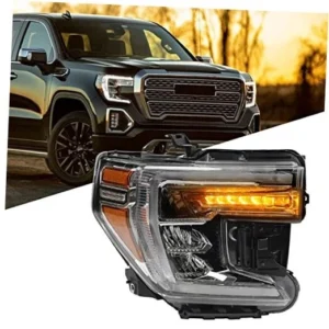 LED Headlight Assembly Compatible with GMC Sierra 1500 2019 Right Headlights