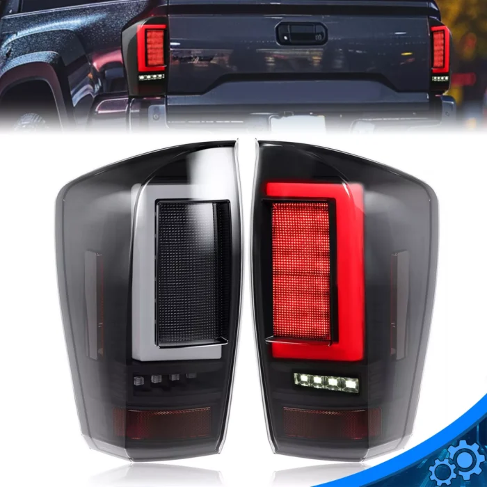 LED Rear Tail Lights Sequential Brake Lamp For Toyota Tacoma 2016-2023 Smoke