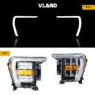 LED Reflector Headlights For 2021 2022 2023 Ford F150 F-150 Headlamps Pair 2
