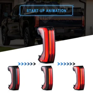 LED Tail Lights Fit Toyota Tundra 2022-2024 Rear Brake Lamps W/Startup Animation