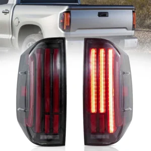 LED Tail Lights w/ Sequential for 2014-2021 Toyota Tundra Clear Rear Lamps