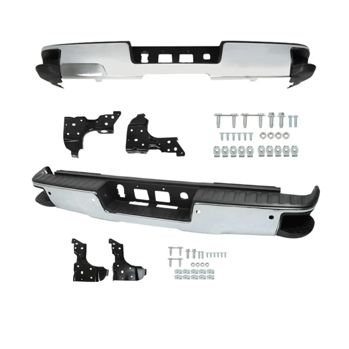 Lawork Rear Bumper Assembly For 2014-2018 Chevy Silverado:GMC Sierra 1500 Chrome c Lawork Rear Bumper Assembly For 2014-2018 Chevy Silverado:GMC Sierra 1500 Chrome c