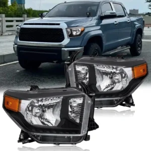 Left & Right Headlights Halogen Headlamp W/O LED DRL For 2014-2021 Toyota Tundra