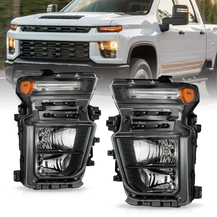 Pair Halogen Headlights For 2020-2023 Chevy Silverado 2500HD 3500HD Headlamp L&R Pair Halogen Headlights For 2020-2023 Chevy Silverado 2500HD 3500HD Headlamp L&R