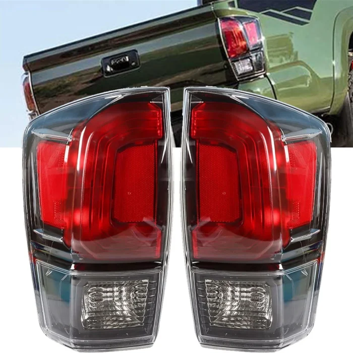Pair Tail Lights Brake Lamp Turn Signal For 2016-2023 Toyota Tacoma TRD Black Pair Tail Lights Brake Lamp Turn Signal For 2016-2023 Toyota Tacoma TRD Black
