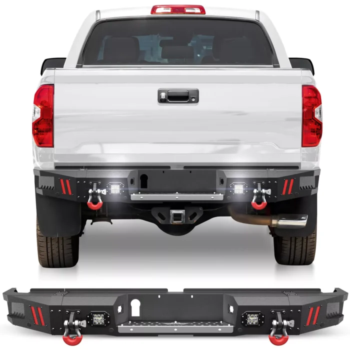 Rear Bumper For Toyota Tundra 2014-2021 With Winch Plate & LED Lights