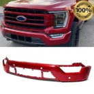 Steel Rapid Red Front Bumper Face Bar W: 4 Holes For 2021-2023 Ford F-150 F150