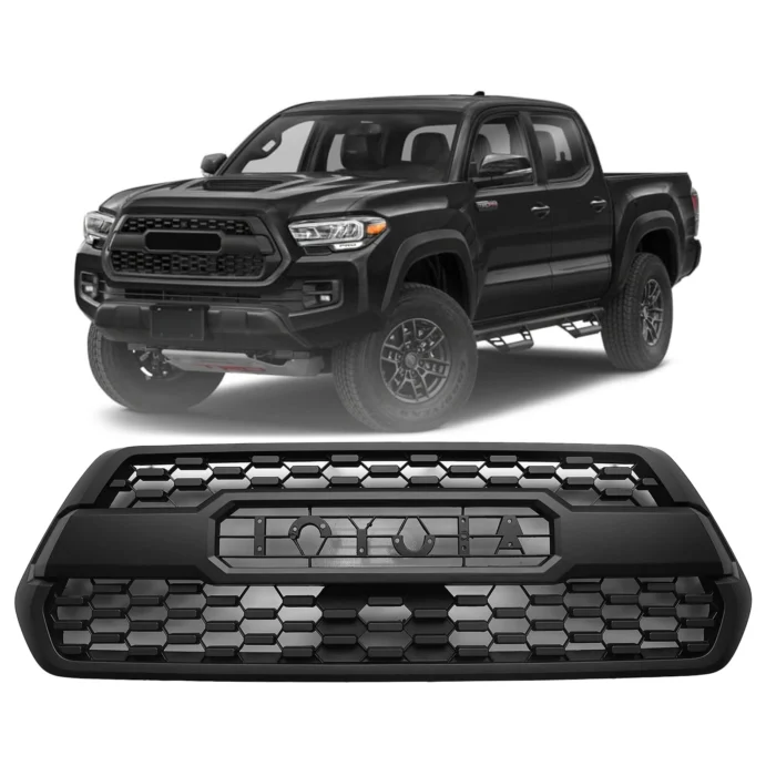 Toyota Tacoma SR SR5 TRD 2016-2022 Front Bumper Grille Hood Grill Mat Black Toyota Tacoma SR SR5 TRD 2016-2022 Front Bumper Grille Hood Grill Mat Black