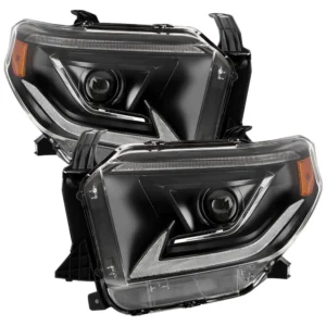 Toyota Tundra 14-21 Headlights Driver & Passenger Side Black Projector
