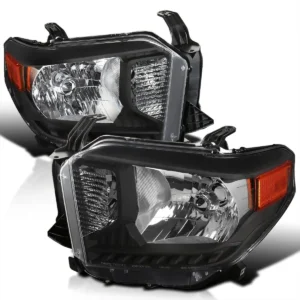 Toyota Tundra 2014-2021 L+R Pair Headlights lamps Black Housing Clear Lens
