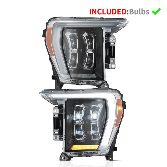 VLAND 2021-2024 FORD F-150 QUAD LED PROJECTOR HEADLAMP LH&RH W: AUXILIARY LIGHTS 2 VLAND 2021-2024 FORD F-150 QUAD LED PROJECTOR HEADLAMP LH&RH W: AUXILIARY LIGHTS 2