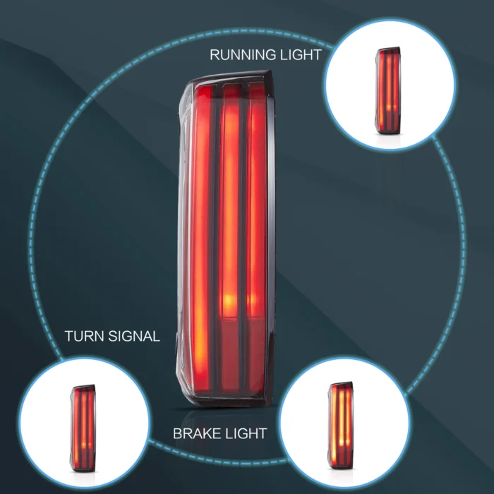 VLAND Red Lens LED Tail Lights For 2022-2024 Toyota Tundra W: Start-up Animation 2